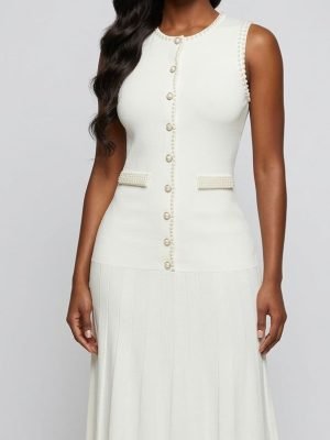 Pearl Trim Bodycon Dress